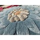 Przycinane kwiaty masywny (8,5kg/m2) ręcznie wykonany dywan Paradise Garden PG 128 black
