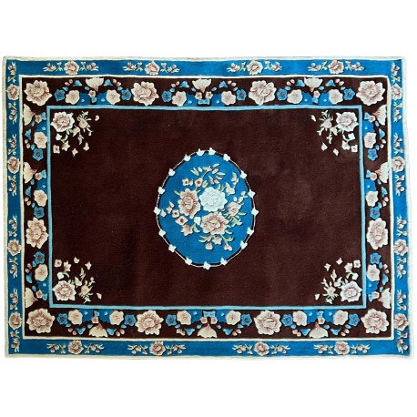 Przycinane kwiaty masywny (8,5kg/m2) ręcznie wykonany dywan Paradise Garden PG 143 brown