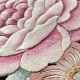  Piękny dywan Aubusson ręcznie tkany z Chin 100% wełna przycinany rzeźbiony czarny z kolorowymi kwiatami piwonii