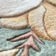  Piękny dywan Aubusson ręcznie tkany z Chin 100% wełna przycinany rzeźbiony czarny z kolorowymi kwiatami piwonii