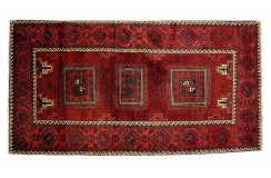 Dywan Beludż 100% wełna 270x135cm oryginał z Iranu tradycyjny ręcznie wiązany gęsty