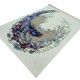 Lśniący ręcznie wykonany dywan Abstract Art Fire AA-222 multi, 50% wełna 50% jedwab z włókna bananowca