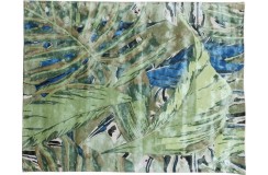 Lśniący ręcznie wykonany dywan Abstract Art Rainforest AA-555 green, 100% jedwab z włókna bananowca monstera