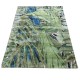 Lśniący ręcznie wykonany dywan Abstract Art Rainforest AA-555 green, 100% jedwab z włókna bananowca monstera