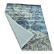 Lśniący ręcznie wykonany dywan Abstract Art Leaves AA-656 navy, 100% jedwab z włókna bananowca