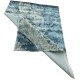 Lśniący ręcznie wykonany dywan Abstract Art Leaves AA-656 navy, 100% jedwab z włókna bananowca