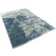 Lśniący ręcznie wykonany dywan Abstract Art Leaves AA-656 navy, 100% jedwab z włókna bananowca