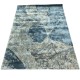 Lśniący ręcznie wykonany dywan Abstract Art Leaves AA-656 navy, 100% jedwab z włókna bananowca