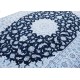 Nain 9la Habibian gęsto ręcznie tkany dywan z Iranu wełna + jedwab ok 250x350cm granatowa