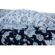 Nain 9la Habibian gęsto ręcznie tkany dywan z Iranu wełna + jedwab ok 250x350cm granatowa