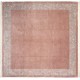 Kwadratowy dywan ręcznie tkany oryginalny Nepal premium Indie 250x250cm 100% wełna łososiowy z tradycyjnym wzorem