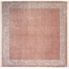 Kwadratowy dywan ręcznie tkany oryginalny Nepal premium Indie 250x250cm 100% wełna łososiowy z tradycyjnym wzorem