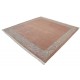 Kwadratowy dywan ręcznie tkany oryginalny Nepal premium Indie 250x250cm 100% wełna łososiowy z tradycyjnym wzorem