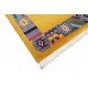 Rzeźbiony na obramowaniu żóły dywan ręcznie tkany oryginalny Nepal premium Indie 250x350cm 100% wełna klasyczny wzór