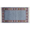 Rzeźbiony na obramowaniu niebieski dywan ręcznie tkany oryginalny Nepal Royal Indie 75x130cm 100% wełna klasyczny wzór