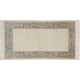 Rzeźbiony na obramowaniu beżowy dywan ręcznie tkany oryginalny Nepal Royal Indie 70x140cm 100% wełna klasyczny wzór
