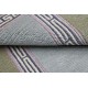 Geometryczny szary dywan z wzorem greckim ręcznie tkany oryginalny Nepal Royal Indie 75x130cm 100% wełna klasyczny wzór