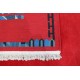 Nowoczesny wielki czerwony dywan ręcznie tkany Nepal Patana Indie 260x360cm 100% wełna