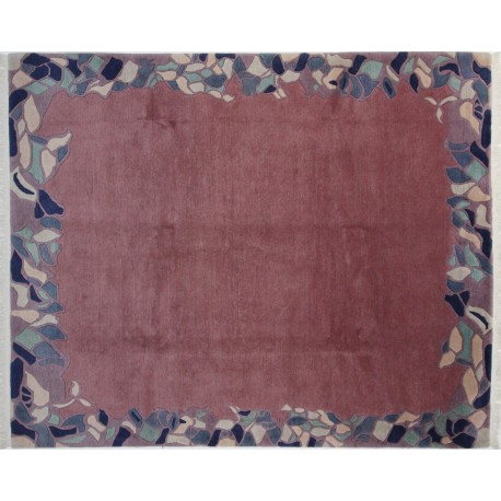 Rzeźbiony kolorowy dywan witraż ręcznie tkany oryginalny Nepal premium Indie 250x300cm 100% wełna do salonu unikat