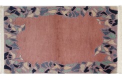 Rzeźbiony kolorowy dywan witraż ręcznie tkany oryginalny Nepal premium Indie 90x150cm 100% wełna do salonu unikat