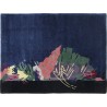Abstrakcyjny unikat niebieski dywan nepalski z wzorami geopetrycznymi ręcznie tkany Nepal Wissenbach Indie 150x200cm 100% wełna