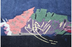 Rzeźbiony niezwykły dywan ręcznie tkany 150x200cm nepal premium indie