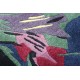 Abstrakcyjny unikat niebieski dywan nepalski z wzorami geopetrycznymi ręcznie tkany Nepal Wissenbach Indie 150x200cm 100% wełna