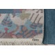 Rzeźbiony na obramowaniu niebieski dywan ręcznie tkany oryginalny Nepal premium Indie 90x160cm 100% wełna klasyczny wzór