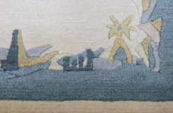 Rzeźbiony niezwykły dywan ręcznie tkany 70x140cm nepal premium indie