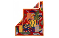 Rzeźbiony abstrakcyjny dywan ręcznie tkany 200x240cm nepal Avantgarde indie