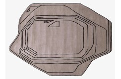  Nowoczesny niereguralny dywan Ascethic ABSTRACT Pathways AP-220 coffee, 100% wełna, ręcznie wykonany