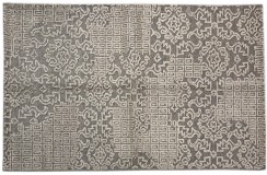 Naturalny dwupoziomowy ręcznie wiązany dywan z Indii, 100% wełna, 150x240cm