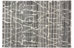 Naturalny dwupoziomowy ręcznie wiązany dywan z Indii, 100% wełna, 150x240cm, szary