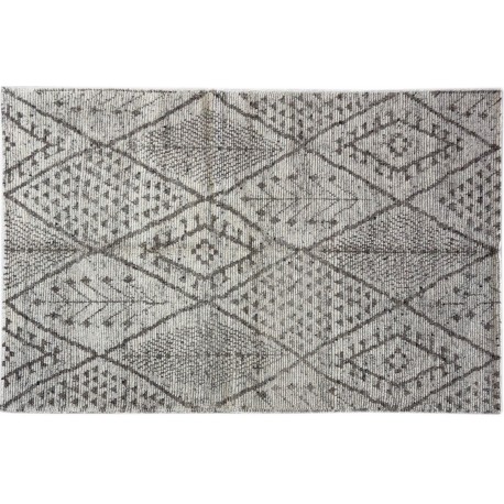 Naturalny dwupoziomowy ręcznie wiązany dywan z Indii, 100% wełna, 150x240cm