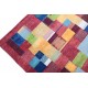 Unikatowy perski gabbeh - ręcznie gęsto tkany dywan Lorri Nomad kolorowy z Iranu 250x350cm wzór patchwork wart 41 880zł 