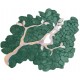  Dwupoziomwy niereguralny dywan Ascethic Bonsai Tree AB-230 Green, 100% wełna, ręcznie wykonany