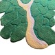  Dwupoziomwy niereguralny dywan Ascethic Bonsai Tree AB-230 Green, 100% wełna, ręcznie wykonany