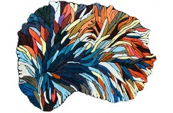  Wycinany nieregularny dywan Optimistic Peacock OP-276 Multi, 100% wełna, ręcznie wykonany, przycinany