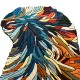  Wycinany nieregularny dywan Optimistic Peacock OP-276 Multi, 100% wełna, ręcznie wykonany, przycinany
