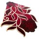 Okrągły niereguralny dywan Colorful Roses GD-10 Red, 100% wełna, ręcznie wykonany