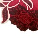 Okrągły niereguralny dywan Colorful Roses GD-10 Red, 100% wełna, ręcznie wykonany