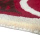 Okrągły niereguralny dywan Colorful Roses GD-10 Red, 100% wełna, ręcznie wykonany