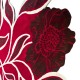 Okrągły niereguralny dywan Colorful Roses GD-10 Red, 100% wełna, ręcznie wykonany