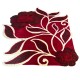 Okrągły niereguralny dywan Colorful Roses GD-10 Red, 100% wełna, ręcznie wykonany