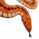  Wycinany nieregularny dywan Optimistic Snake OS-284 Orange, 100% wełna, ręcznie wykonany, przycinany