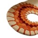  Wycinany nieregularny dywan Optimistic Snake OS-284 Orange, 100% wełna, ręcznie wykonany, przycinany