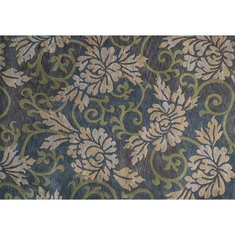 Przycinane nowoczesne kwiaty elegancki dywan Indo-Nepal 170x240cm 100% wełna owcza