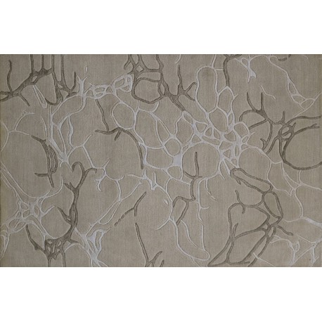 Przycinane nowoczesne wzory abstrakcyjne dywan Indo-Nepal 170x240cm 100% wełna owcza beżowy