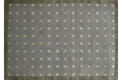 Przycinane nowoczesne wzory geometryczne dywan Indo-Nepal 170x240cm 100% wełna owcza zielony