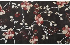 Przycinany nowoczesny kwiatowy brązowy dywan Indo-Nepal 120x180cm 100% wełna owcza